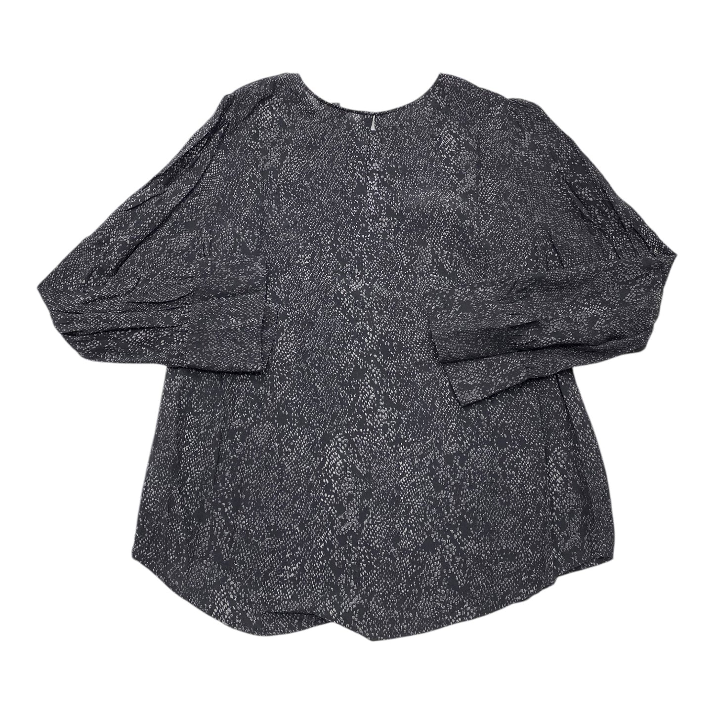 Top Long Sleeve By Rails In Black & Grey, Size: M