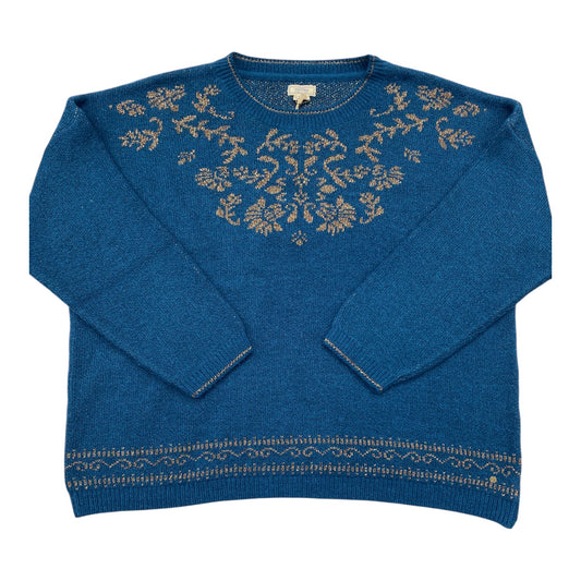 Sweater By Fatface In Blue & Gold, Size: Xl