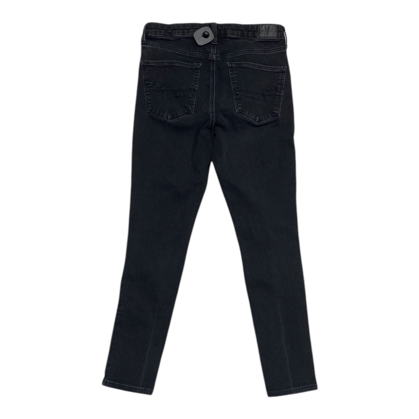 Jeans Skinny By American Eagle In Black, Size: 8