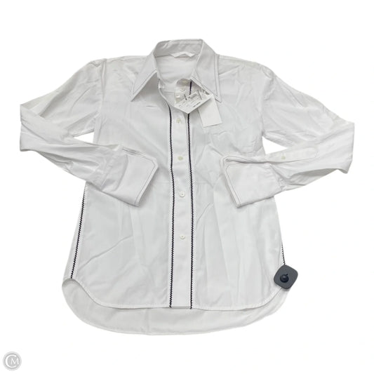 Top Long Sleeve Designer By Helmut Lang In White, Size: Xs
