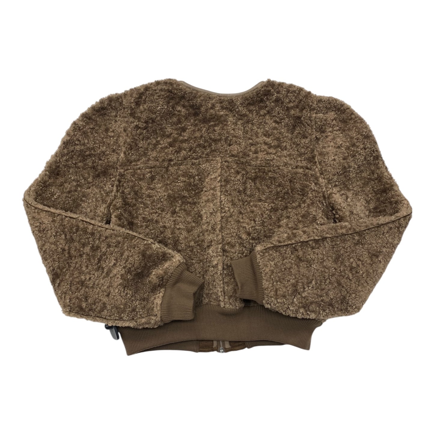 Jacket Faux Fur & Sherpa By Astr In Brown, Size: L