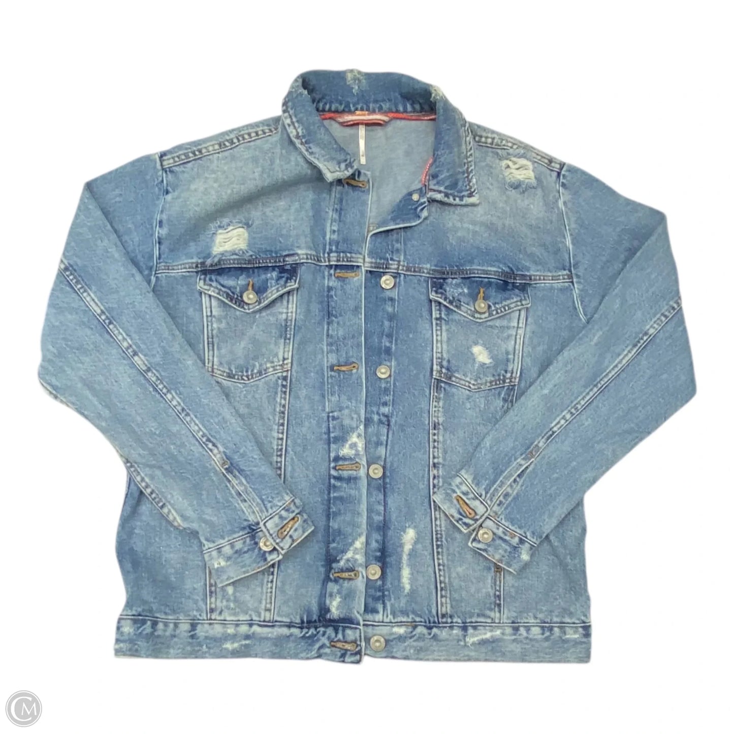 Jacket Denim By Free People In Blue Denim, Size: Xs