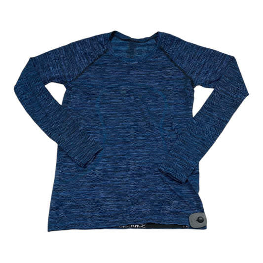 Athletic Top Long Sleeve Crewneck By Lululemon In Blue, Size: M