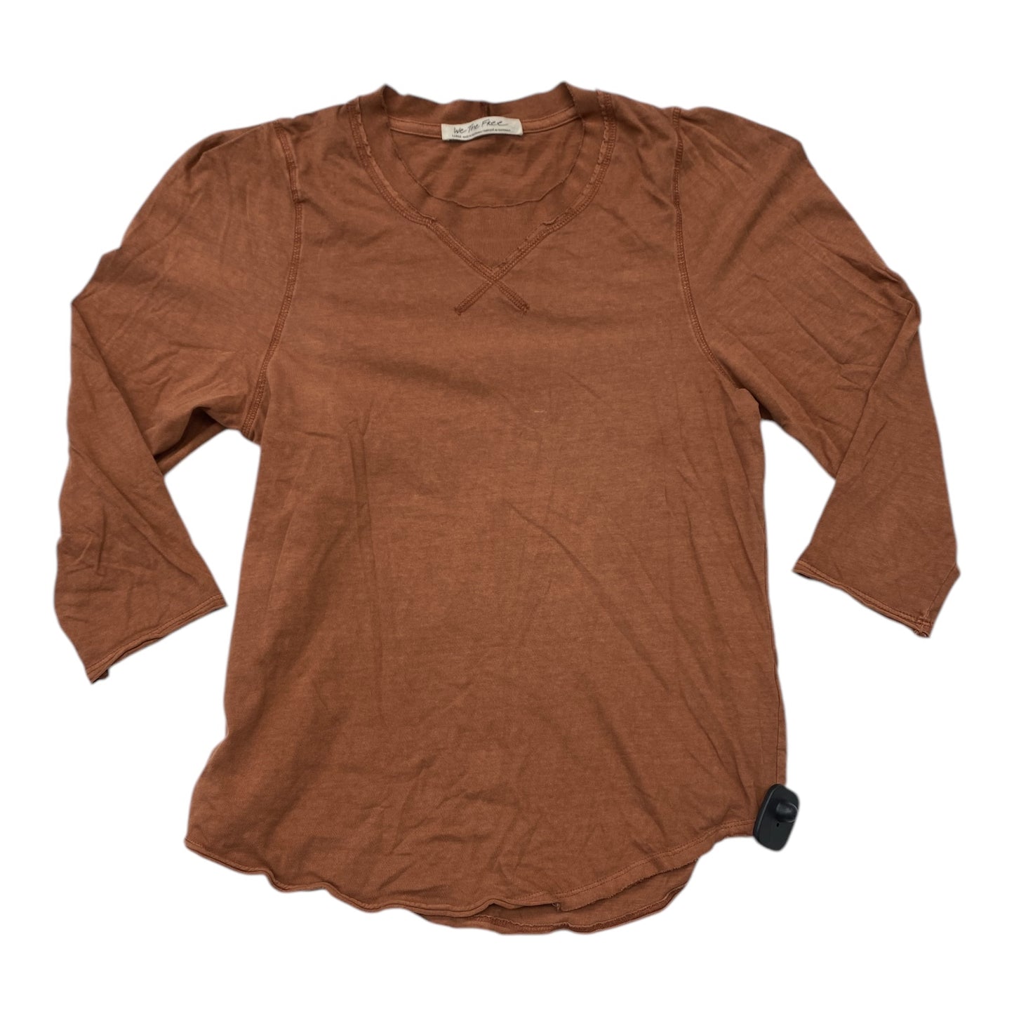 Top 3/4 Sleeve By We The Free In Orange, Size: L