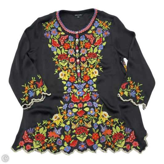 Top Long Sleeve By John Mark In Multi-colored, Size: S