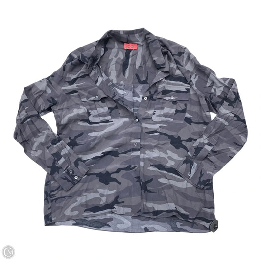Top Long Sleeve By Rails In Camouflage Print, Size: L