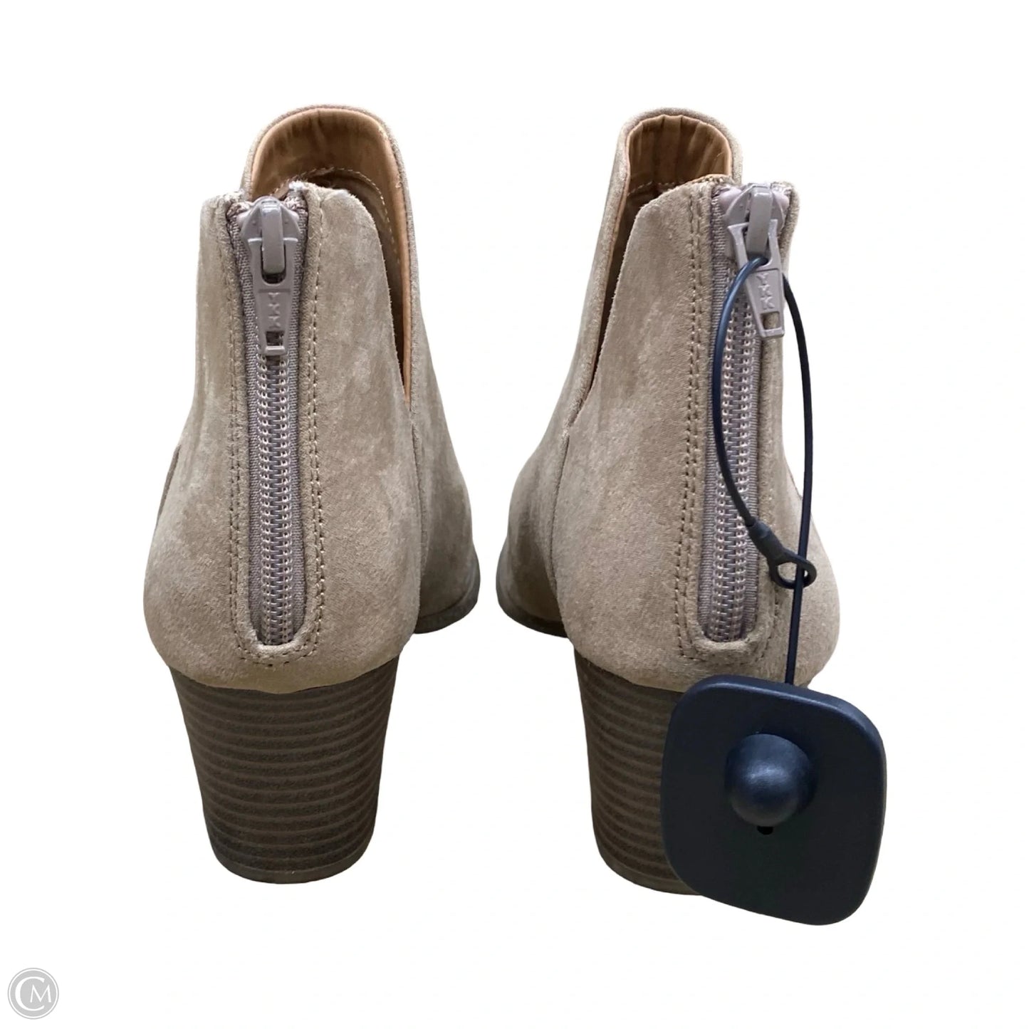 Boots Ankle Heels By So In Beige, Size: 7.5