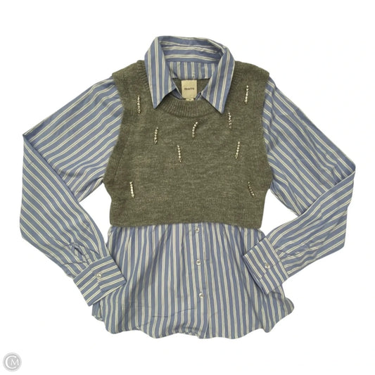Top Long Sleeve By Maeve In Striped Pattern, Size: Xs