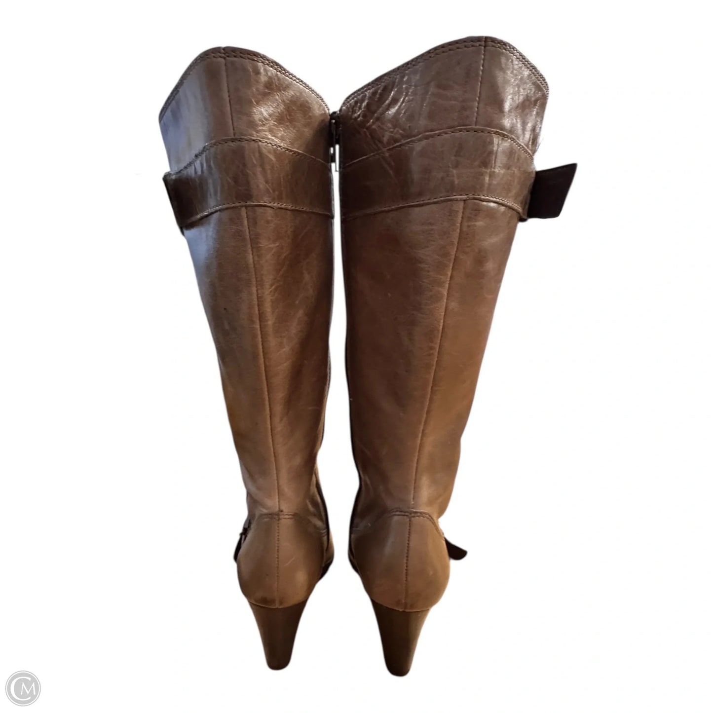 Boots Mid-calf Heels By Born In Brown, Size: 8
