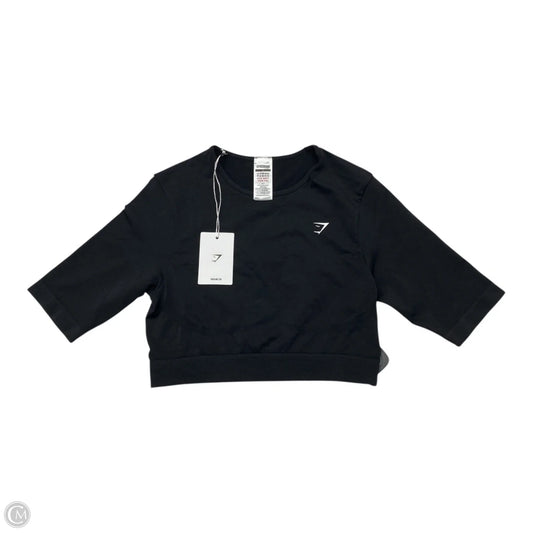 Athletic Top Long Sleeve Crewneck By Gym Shark In Black, Size: L