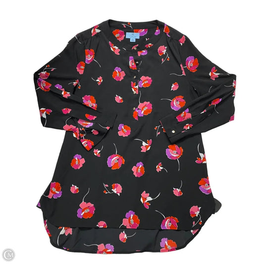 Top Long Sleeve By Cece In Black, Size: M