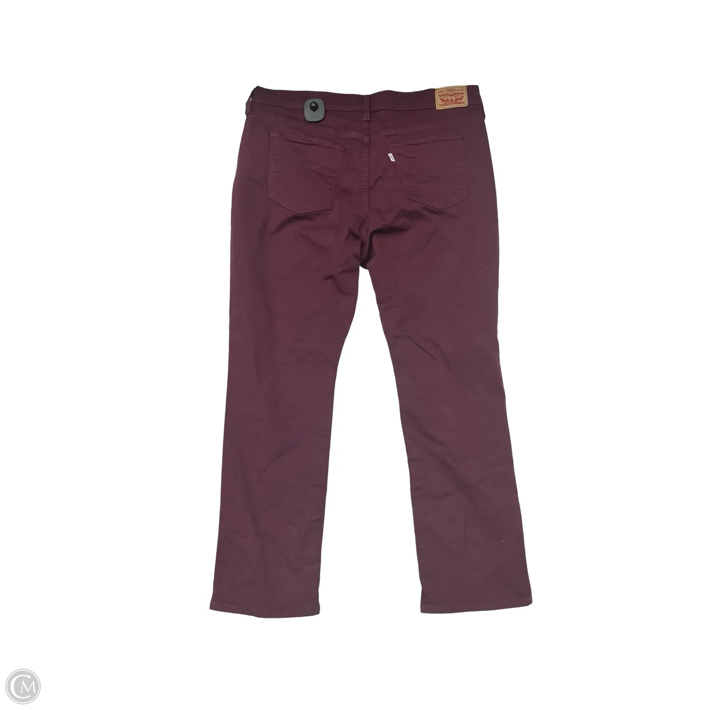 Jeans Straight By Levis In Maroon, Size: 16