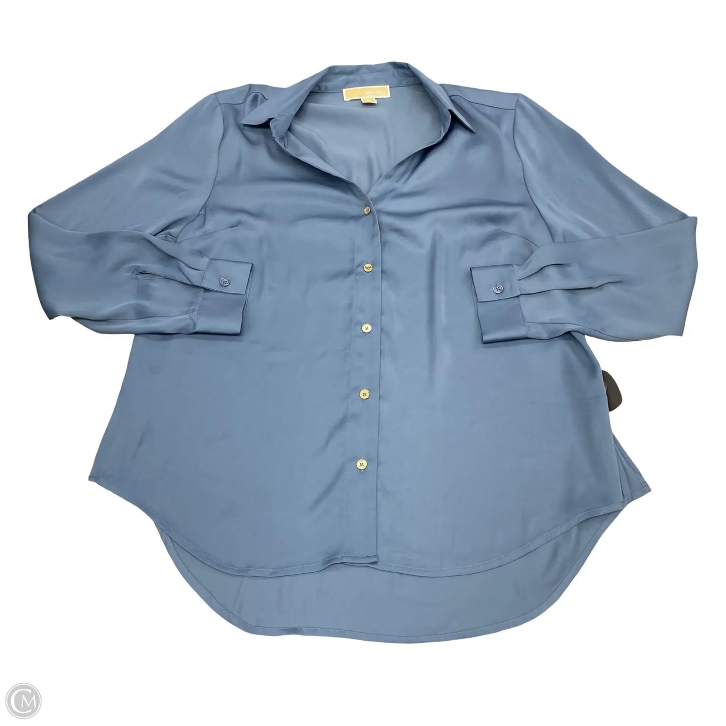 Top Long Sleeve By Michael By Michael Kors In Blue, Size: L