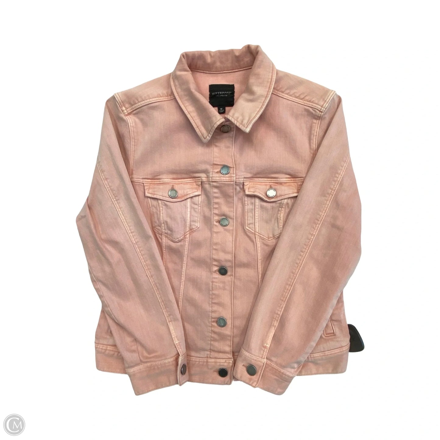 Jacket Denim By Liverpool In Pink Denim, Size: M