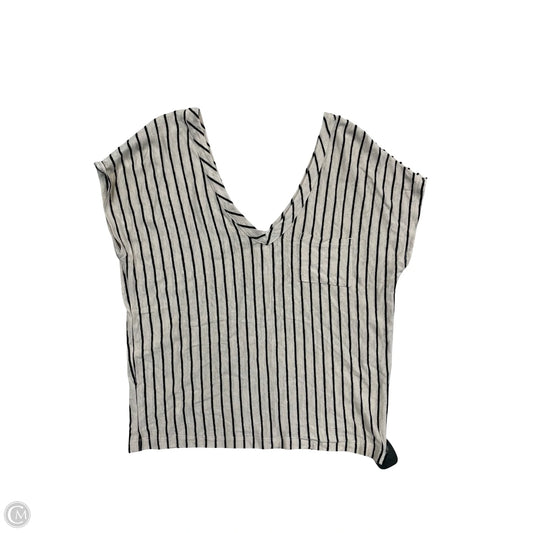 Top Short Sleeve By Chaser In Black & Cream, Size: Xs