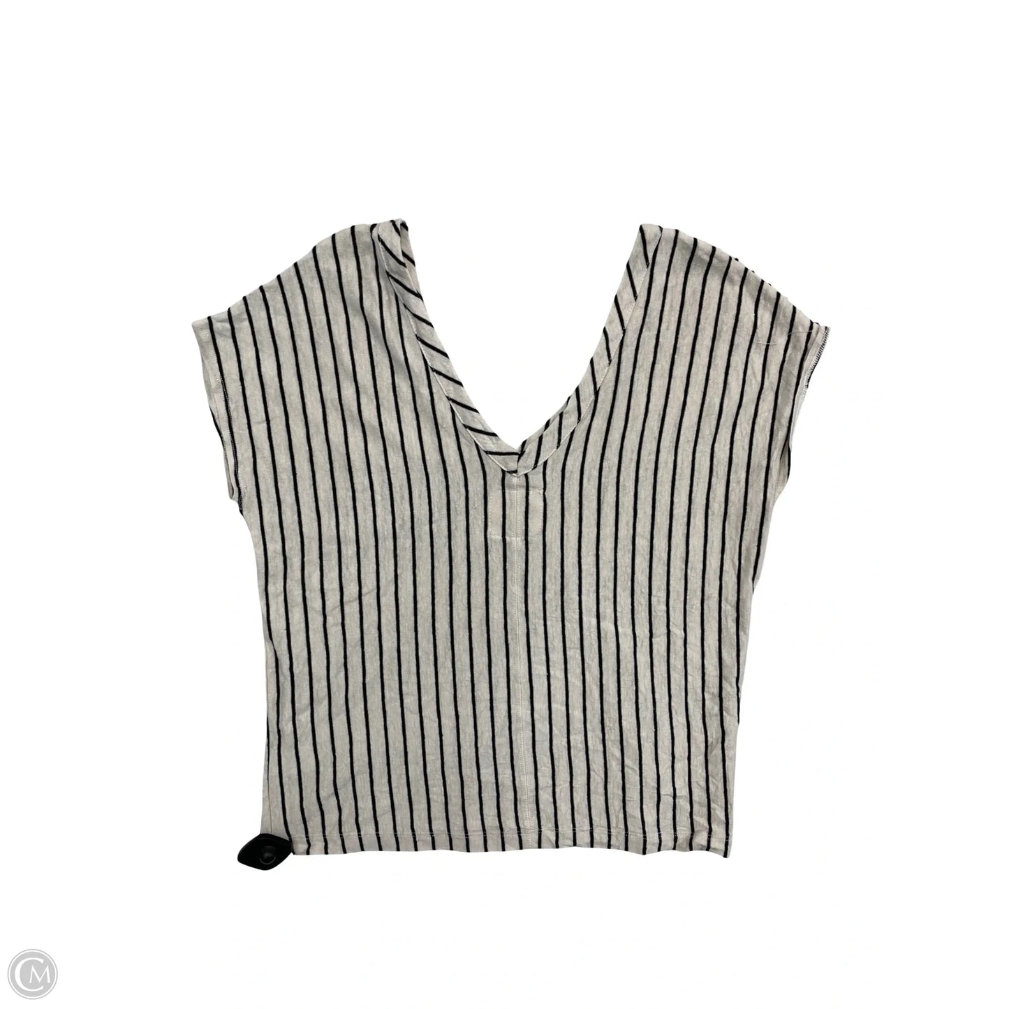 Top Short Sleeve By Chaser In Black & Cream, Size: Xs
