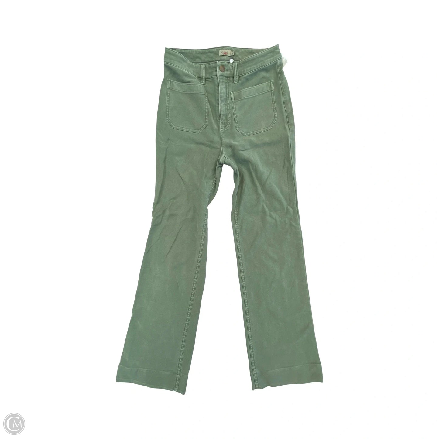 Jeans Wide Leg By Faherty In Green Denim, Size: 2