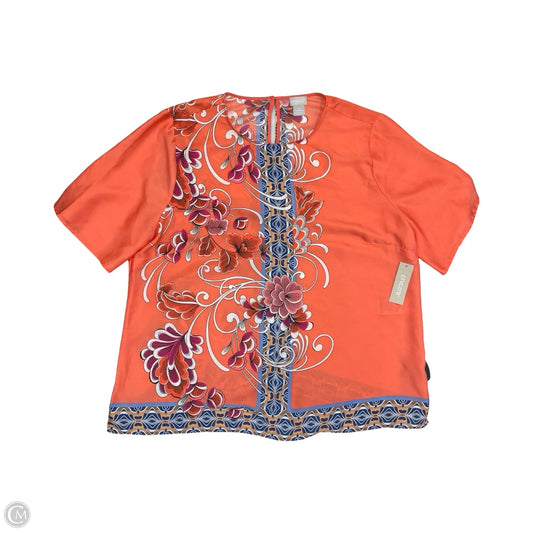 Top Short Sleeve By Chicos In Multi-colored, Size: Xl