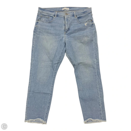 Jeans Skinny By Loft In Blue Denim, Size: 12
