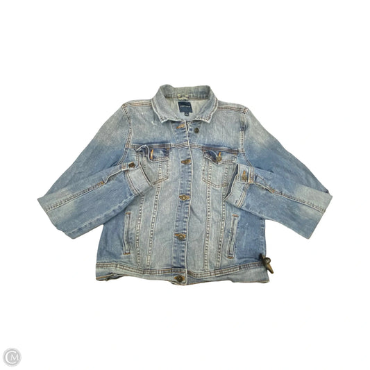 Jacket Denim By Clothes Mentor In Blue, Size: L