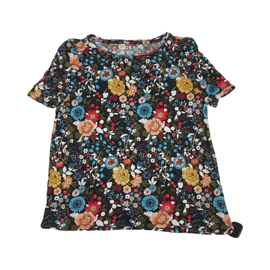 Top Ss By Loft In Floral Print, Size:M