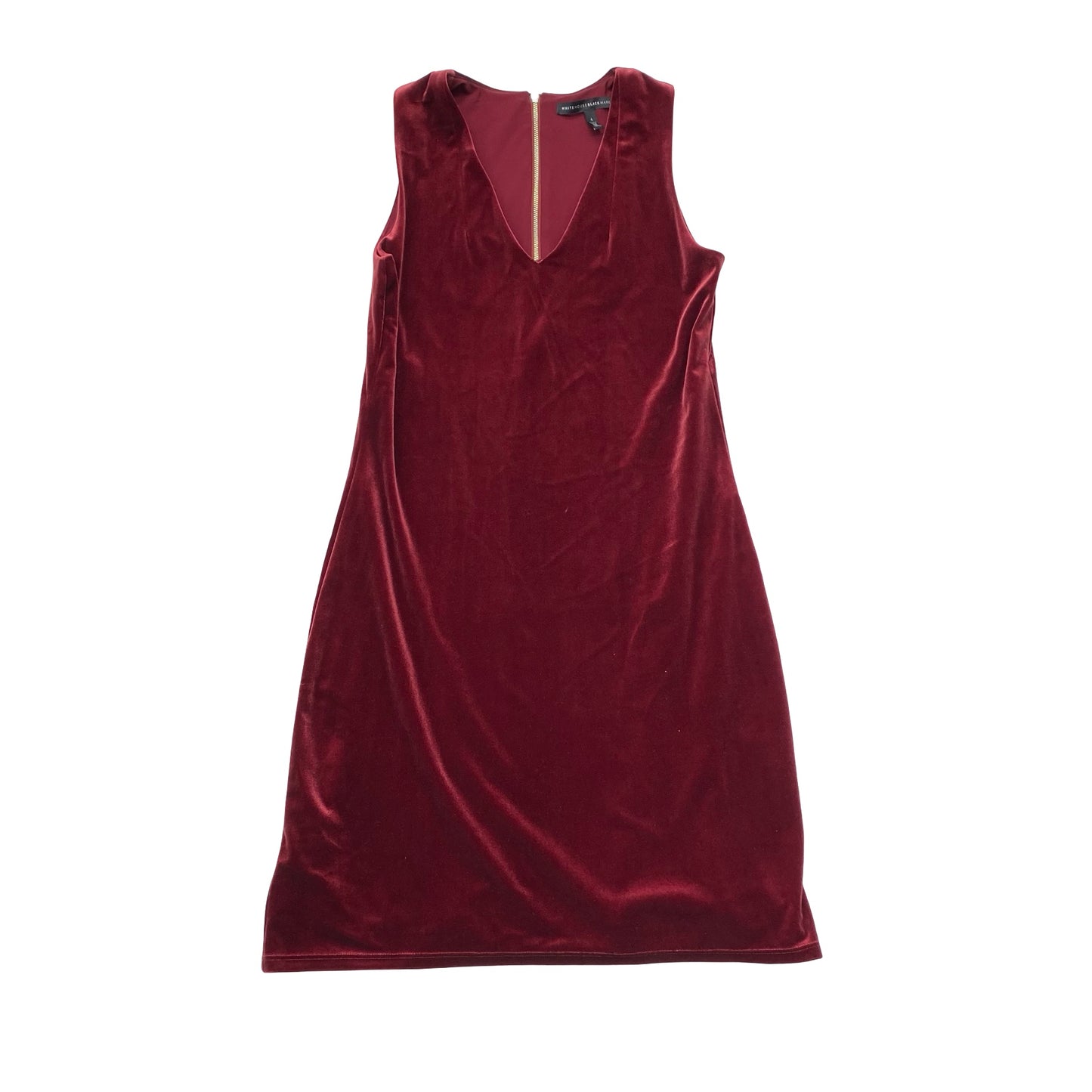 Dress Casual Midi By White House Black Market In Maroon, Size:4