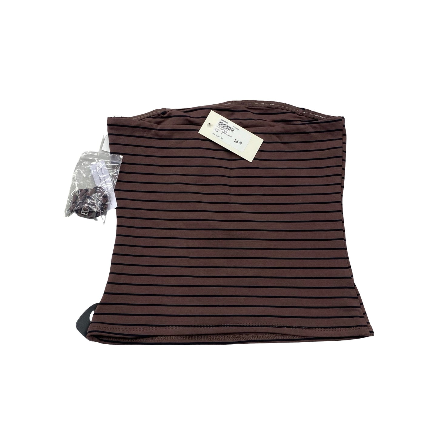 Top Sleeveless By Evereve In Brown & Cream, Size:S