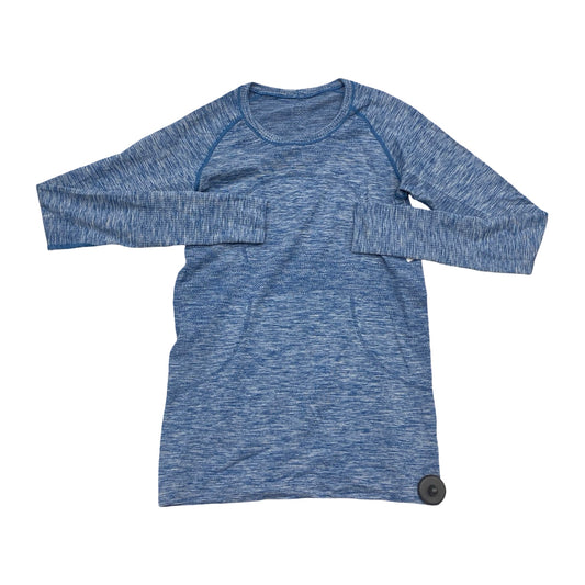 Athletic Top Ls Crewneck By Lululemon In Blue, Size:8
