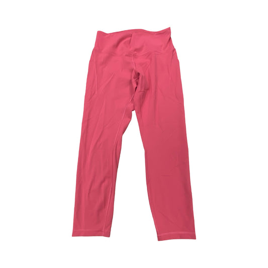 Athletic Leggings Capris By Lululemon In Pink, Size:12