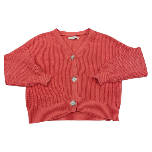 Sweater Cardigan By Loft In Coral, Size:Sp