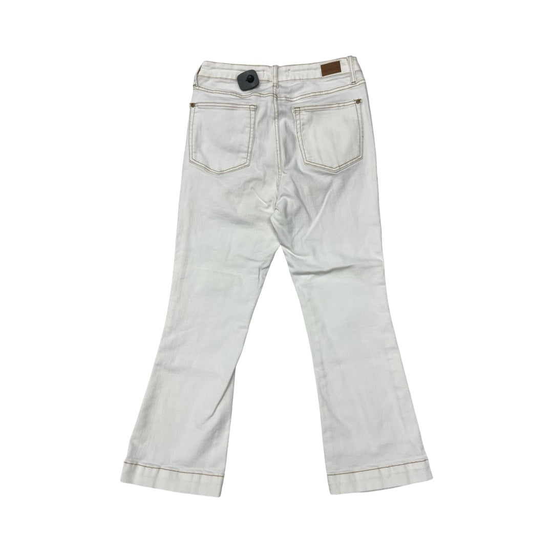 Jeans Boot Cut By Judy Blue In White Denim, Size:10