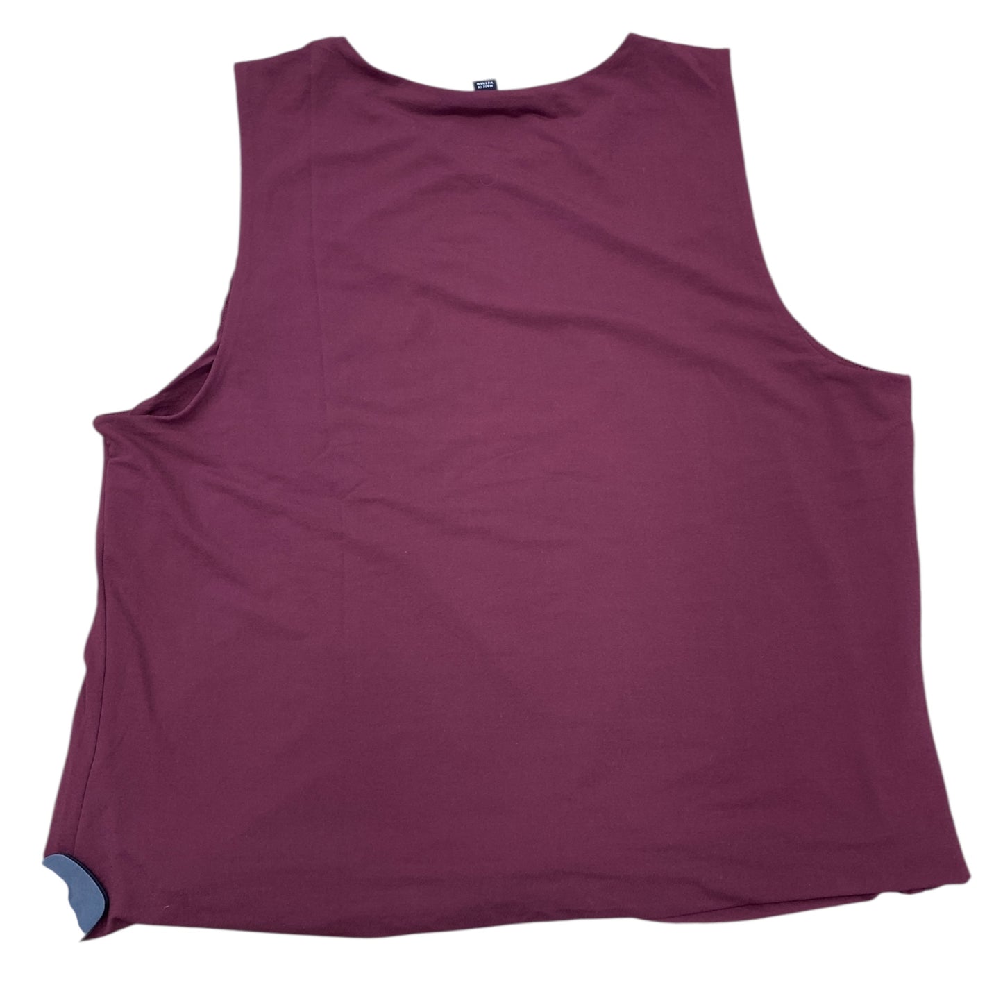 Top Sleeveless By Ann Taylor In Maroon, Size:Xl