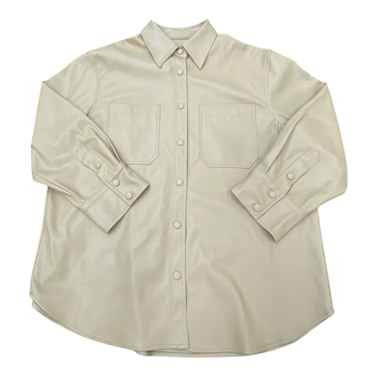 Jacket Shirt By Frankie Shop In Tan, Size:M