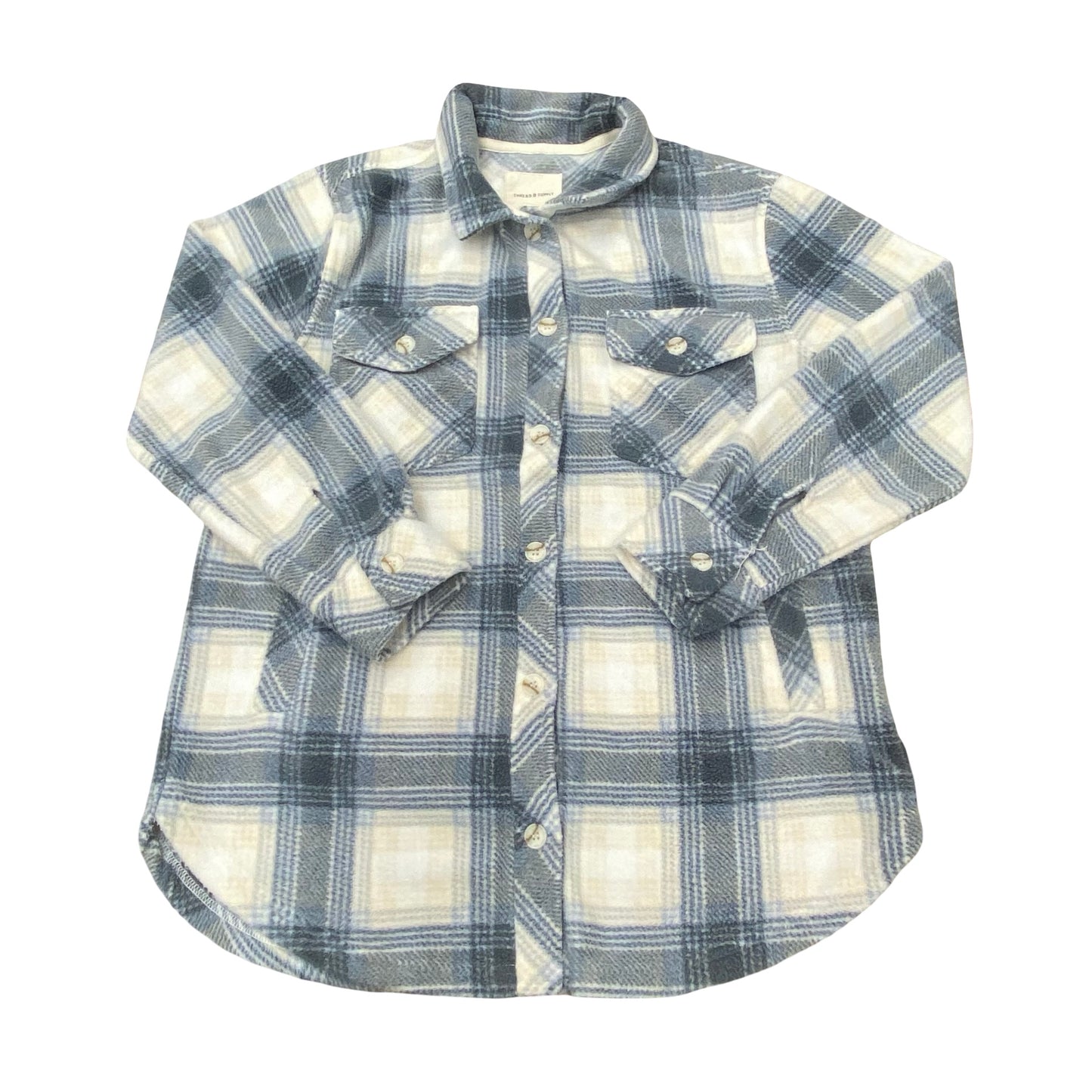 Jacket Shirt By Thread And Supply In Plaid Pattern, Size:M