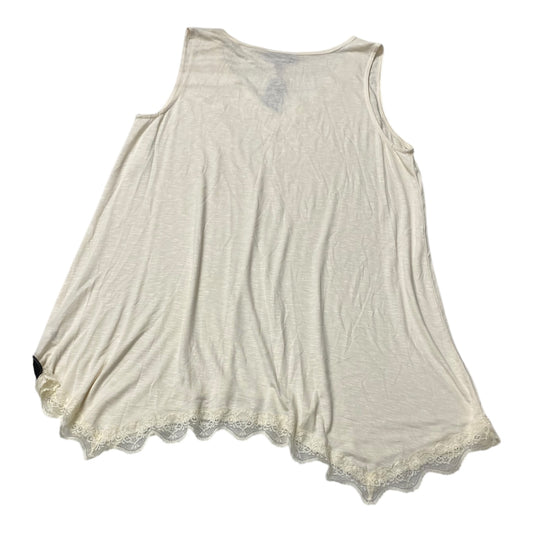 Top Sleeveless By Lane Bryant In Cream, Size:1X