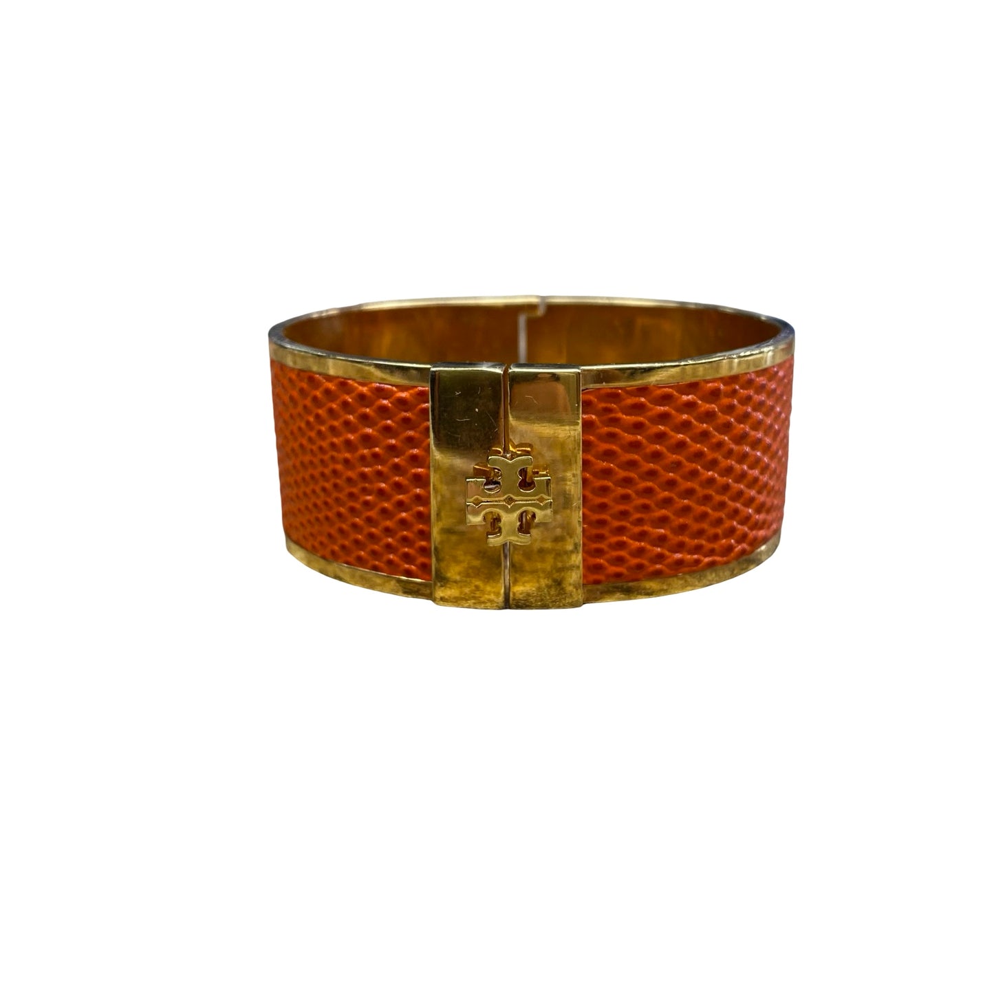 Bracelet Designer By Tory Burch In Gold & Orange