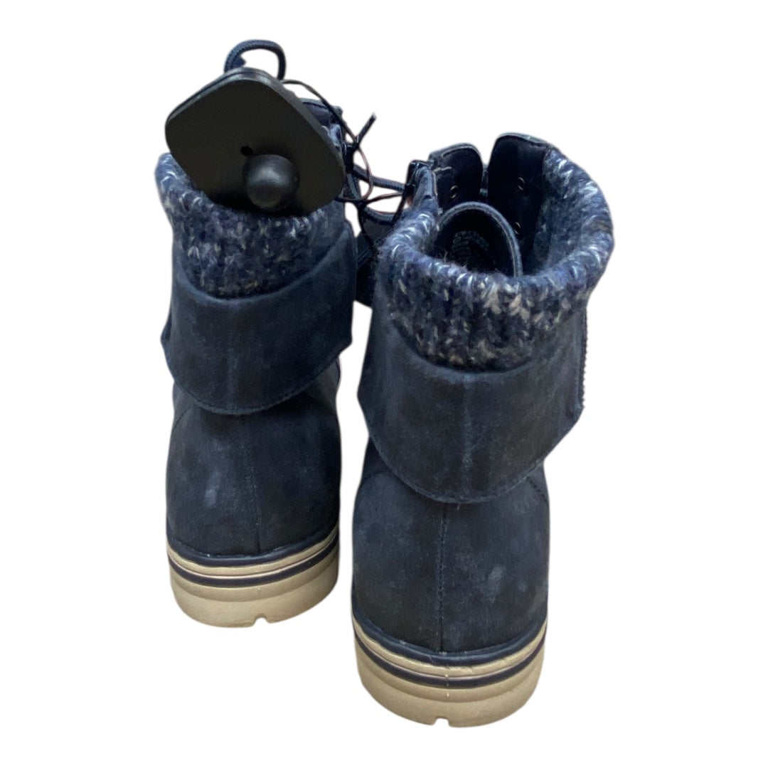 Boots Ankle Flats By Cmc In Blue, Size:8.5