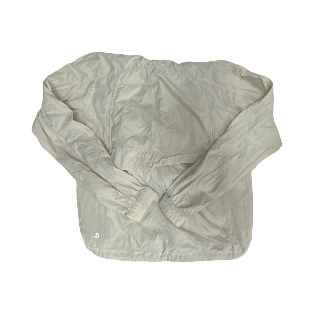 Athletic Jacket By Lululemon In Grey, Size:6