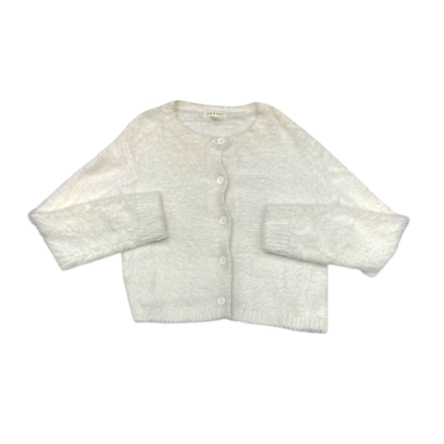 Sweater Cardigan By Cloth & Stone In White, Size:S