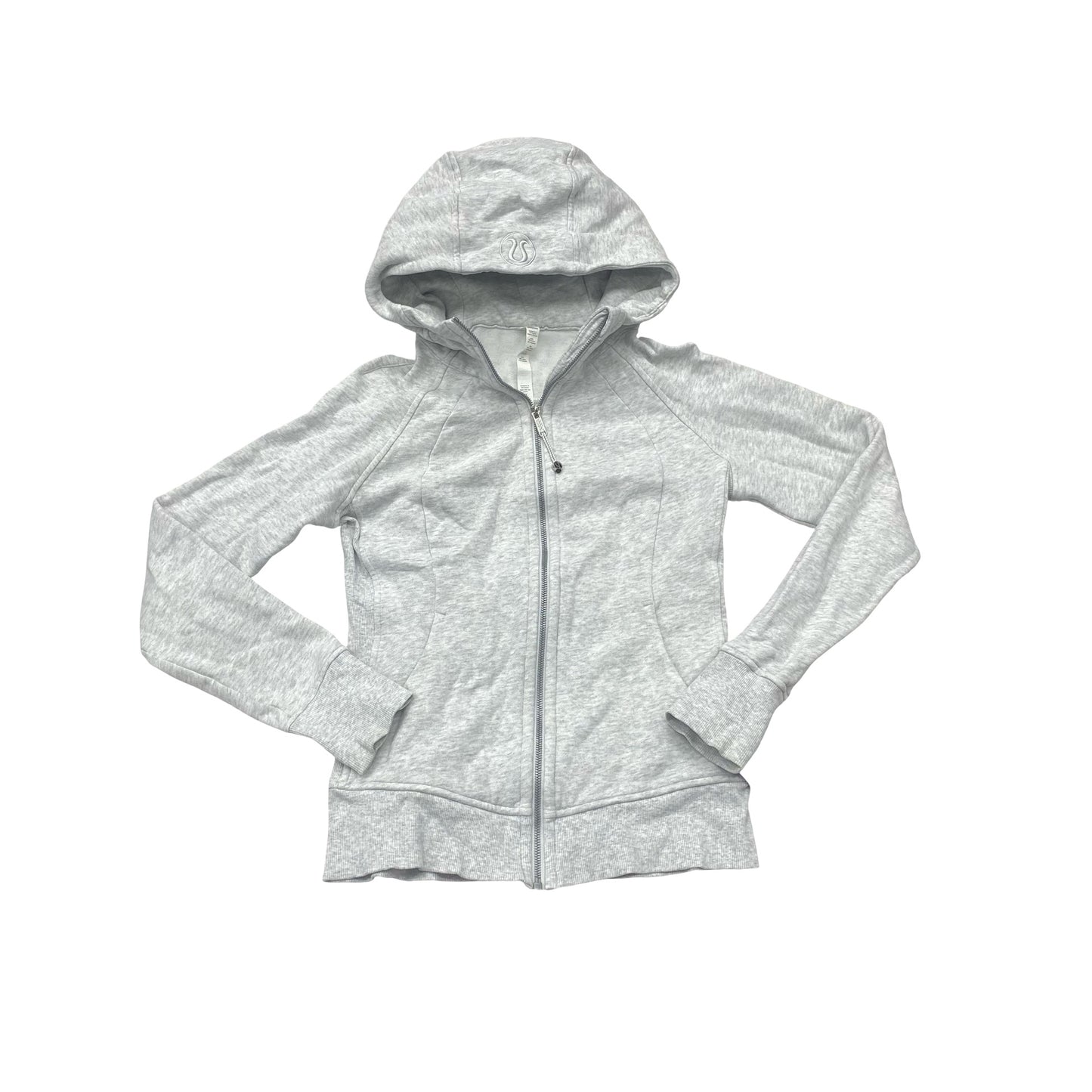 Athletic Jacket By Lululemon In Grey, Size:6