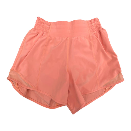Athletic Shorts By Lululemon In Orange, Size:2