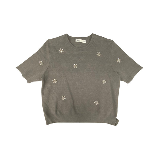 Sweater Ss By Zara In Grey, Size:Xl