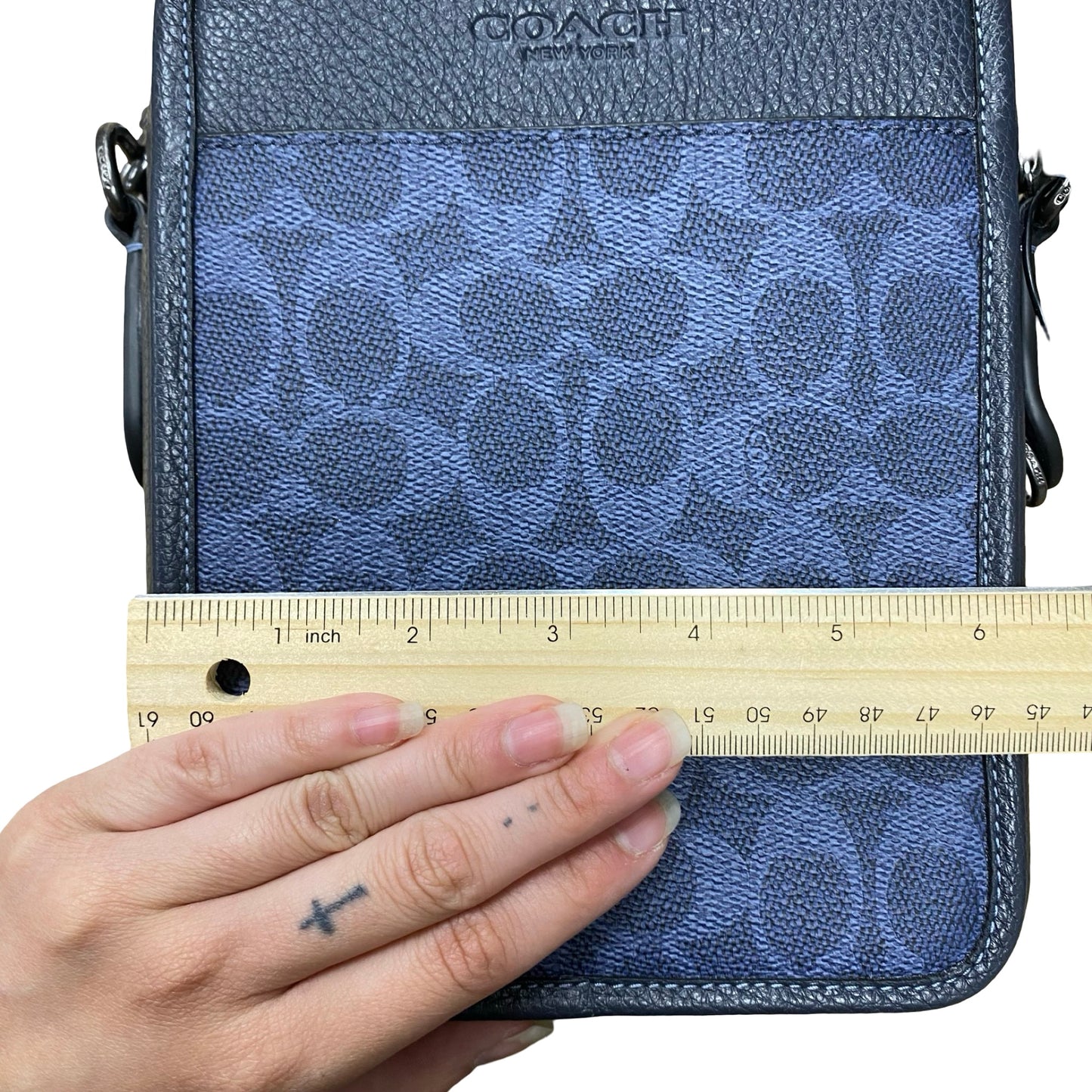 Handbag Designer By Coach In Blue, Size:Medium