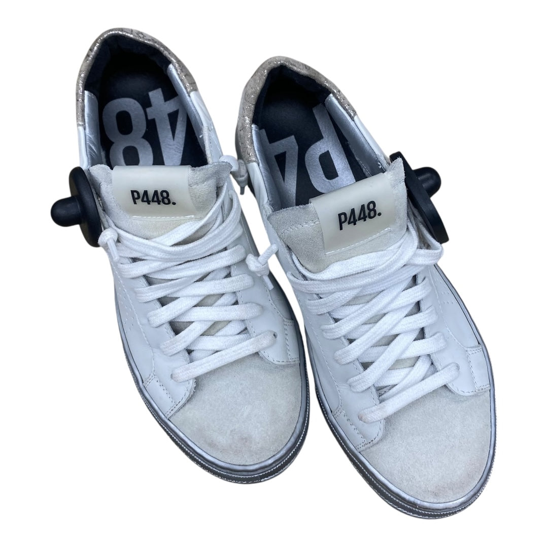 Shoes Sneakers By P448 In Grey & White, Size:7.5