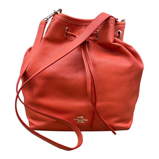 Tote Designer By Coach In Orange, Size:Large