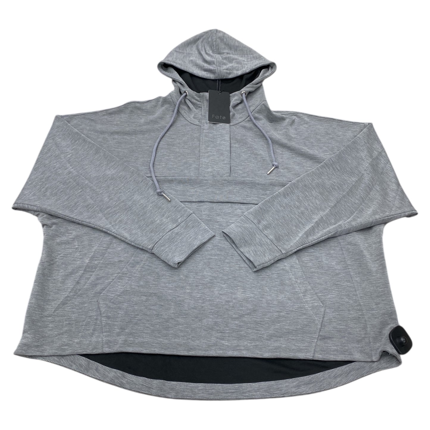 Sweatshirt Hoodie By Fate In Grey, Size:M