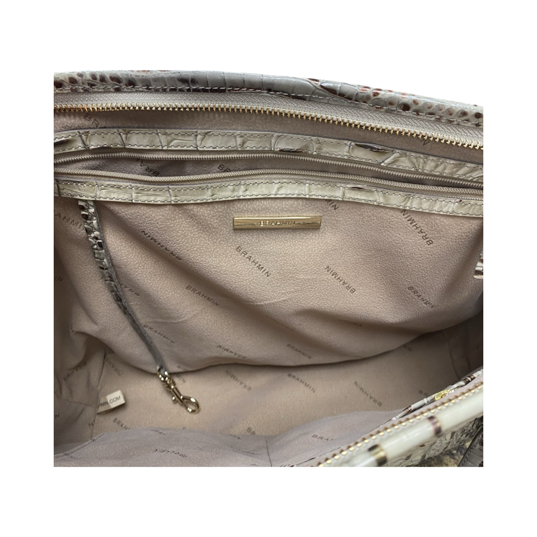 Handbag Designer By Brahmin In Animal Print, Size:Medium
