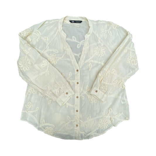 Top Ls By Zara In Cream, Size:M