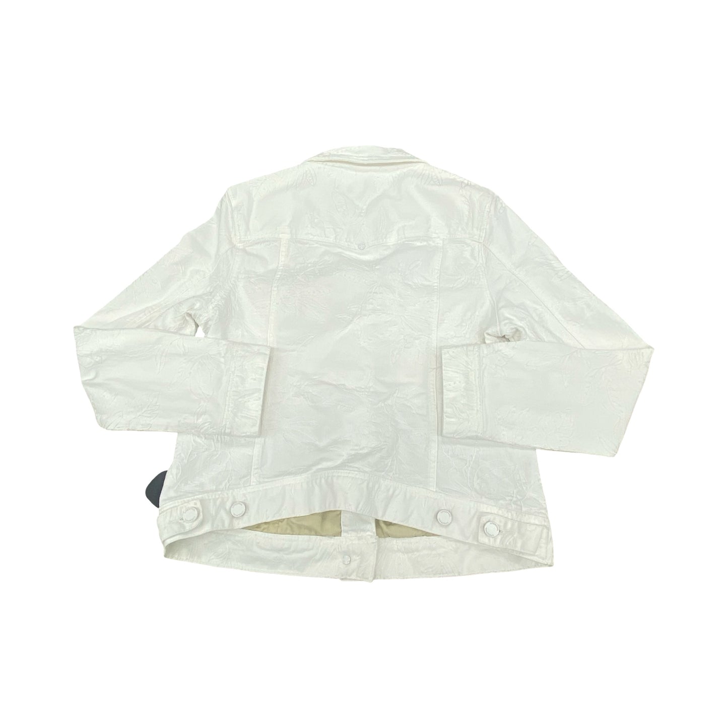 Jacket Denim By Liverpool In White Denim, Size:M