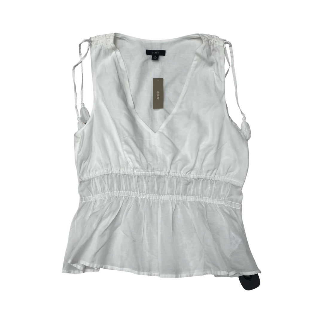 Top Sleeveless By J. Crew In White, Size:M